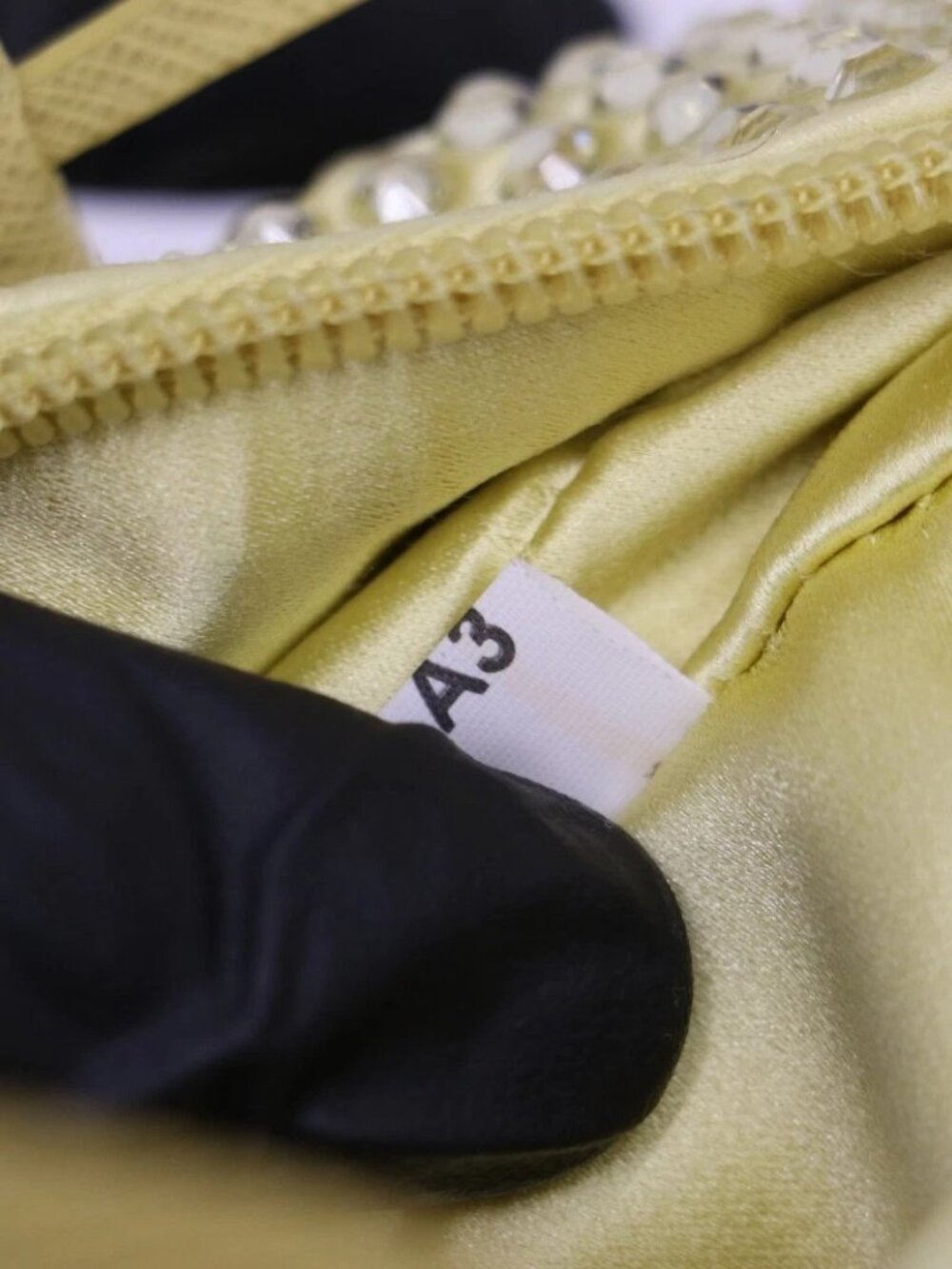 PRADA Re-Edition 2000 Yellow Crystal Nylon Shoulder Top Handle Mini Hobo Bag - Picture 5 of 15